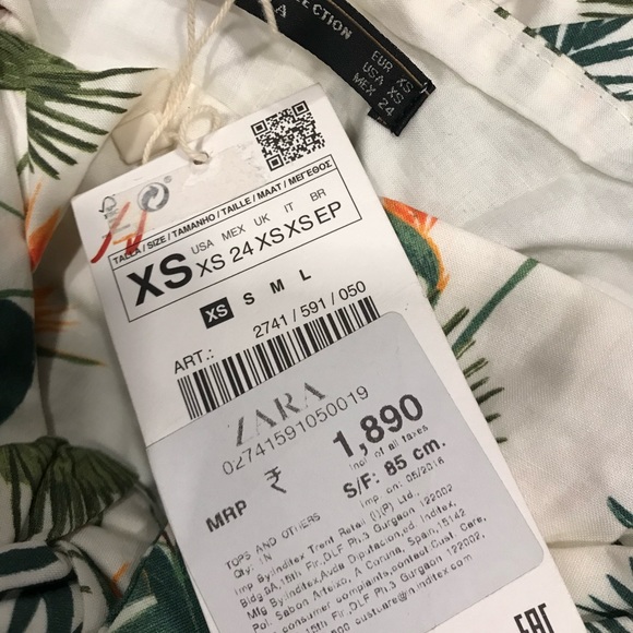 Zara Tropical Print Bralette Crop Top!✨ New-Boutique! - Picture 8 of 16